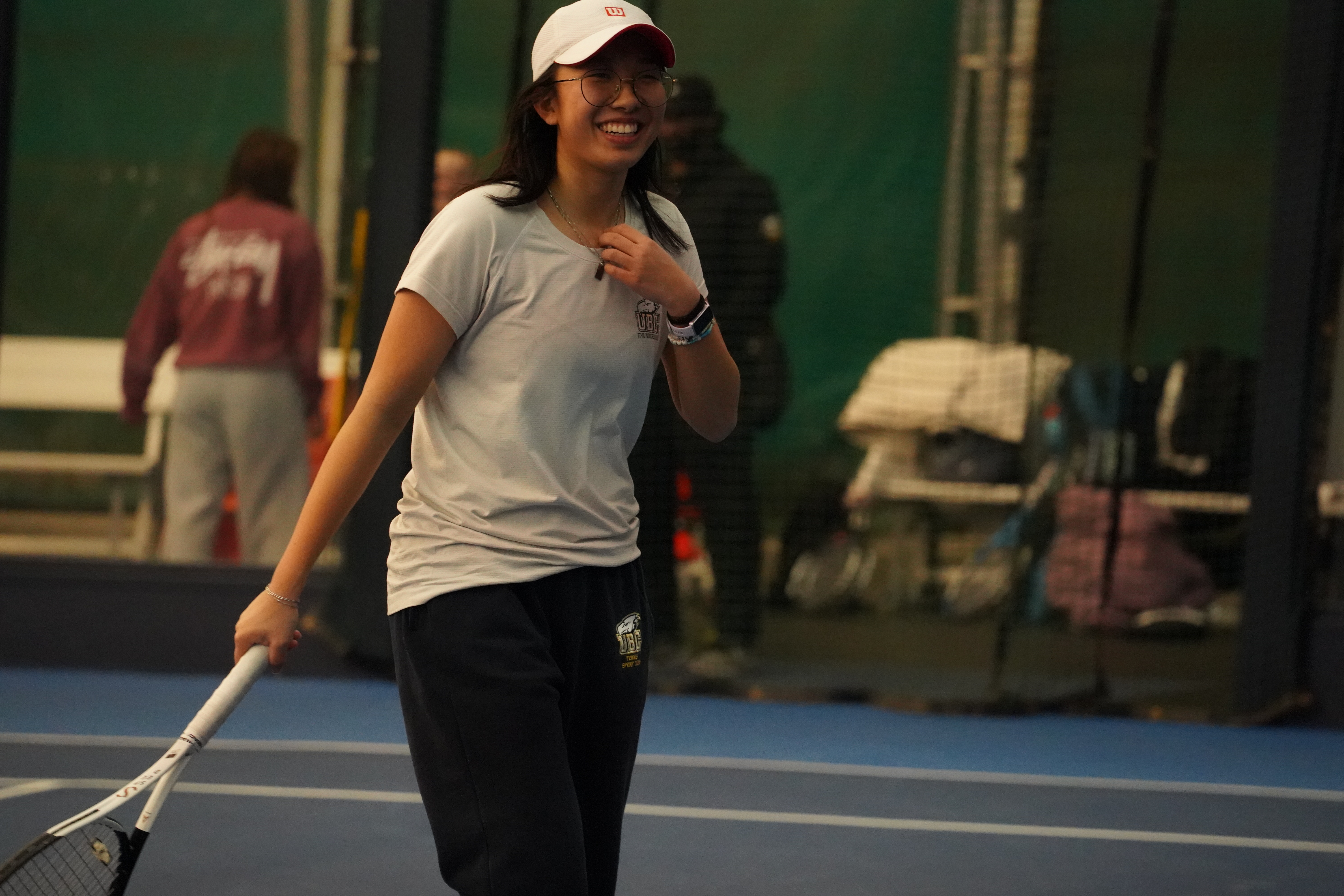 Ada on the tennis court